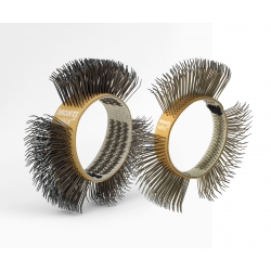 Szczotka medium - BEŻOWA; drut zagięty